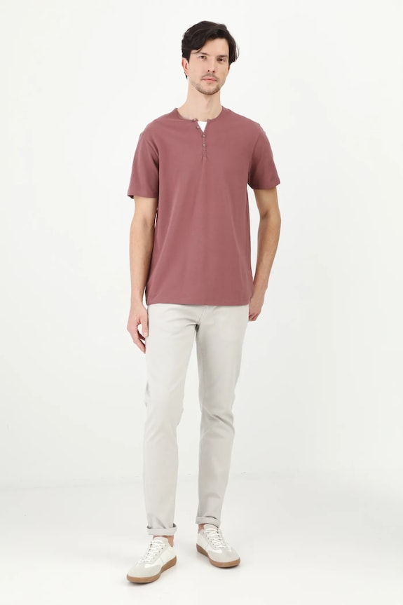 Medicine t-shirt basic męski bawełniany z elastanem RW24-TSM040 różowy RW24