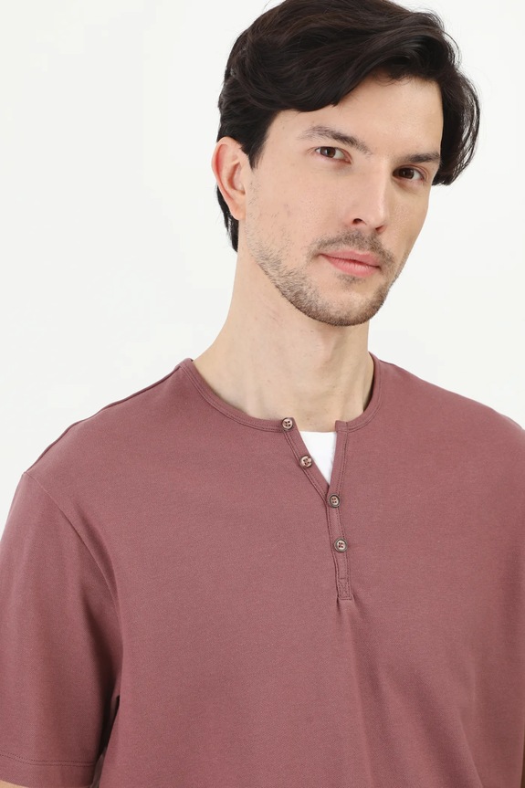 Medicine t-shirt basic męski bawełniany z elastanem różowy RW24-TSM040