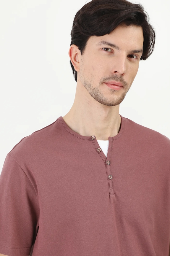 Medicine t-shirt basic męski bawełniany z elastanem różowy RW24-TSM040