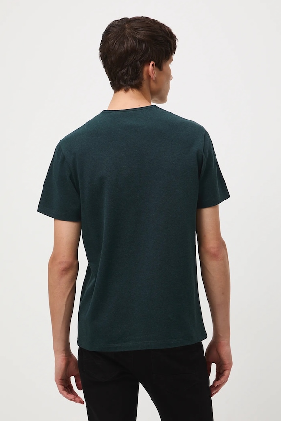 Odzież T-shirt basic męski bawełniany z elastanem RW24-TSM040 turkusowy