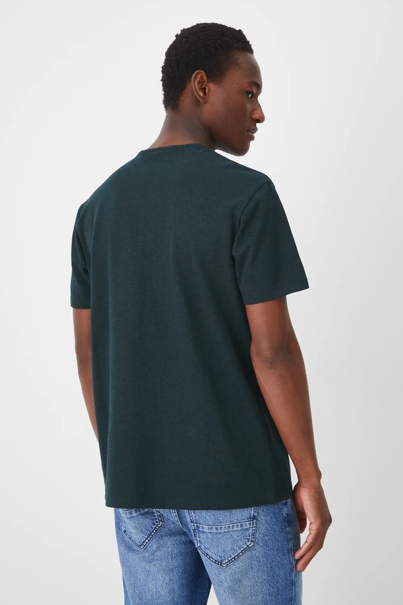 Odzież T-shirt basic męski bawełniany z elastanem RW24-TSM040 zielony