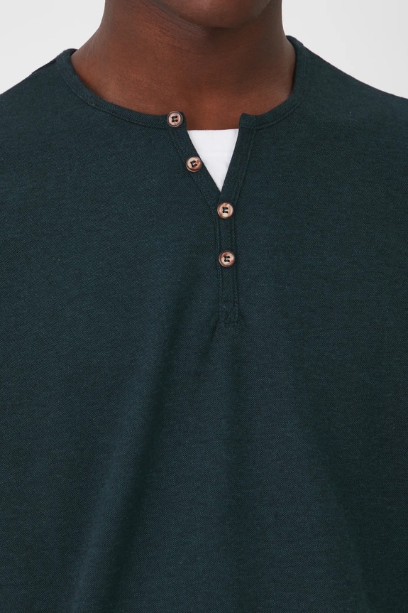 T-shirt basic męski bawełniany z elastanem RW24-TSM040 zielony