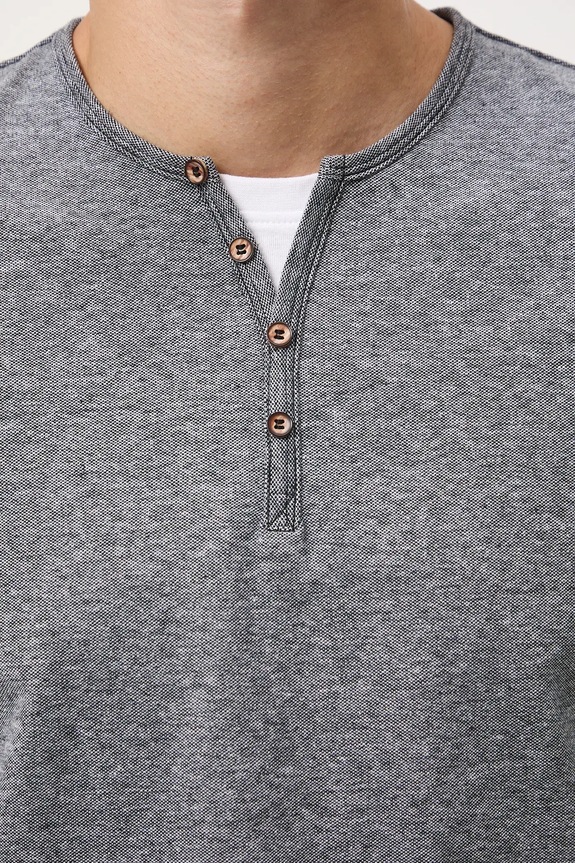 T-shirt basic męski bawełniany z elastanem RW24-TSM040 czarny