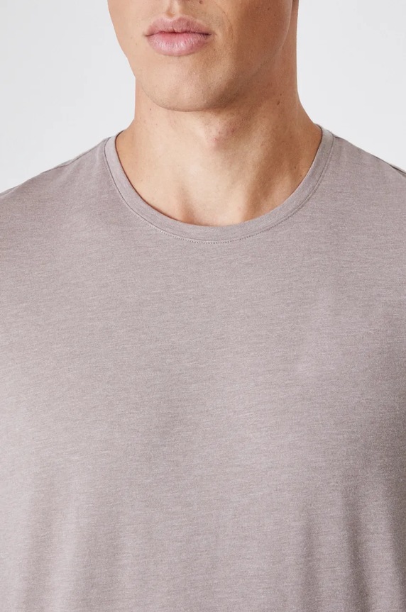 T-shirt męski melanżowy kolor beżowy RW24-TSM091 beżowy