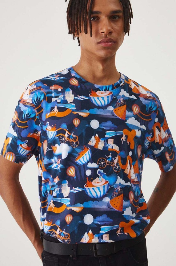 T-shirt bawełniany męski z kolekcji Magia Miejsc kolor multicolor RW24-TSM156 multicolor