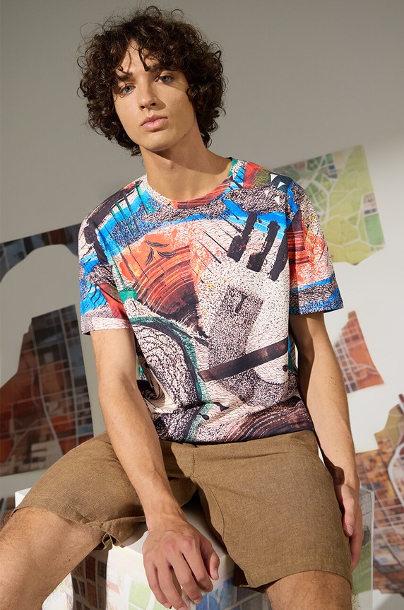 Bavlněné tričko pánské regular vícebarevná RW24-TSM157