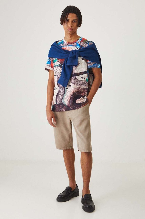 Oblečení Bavlněné tričko pánské RW24-TSM157 vícebarevná