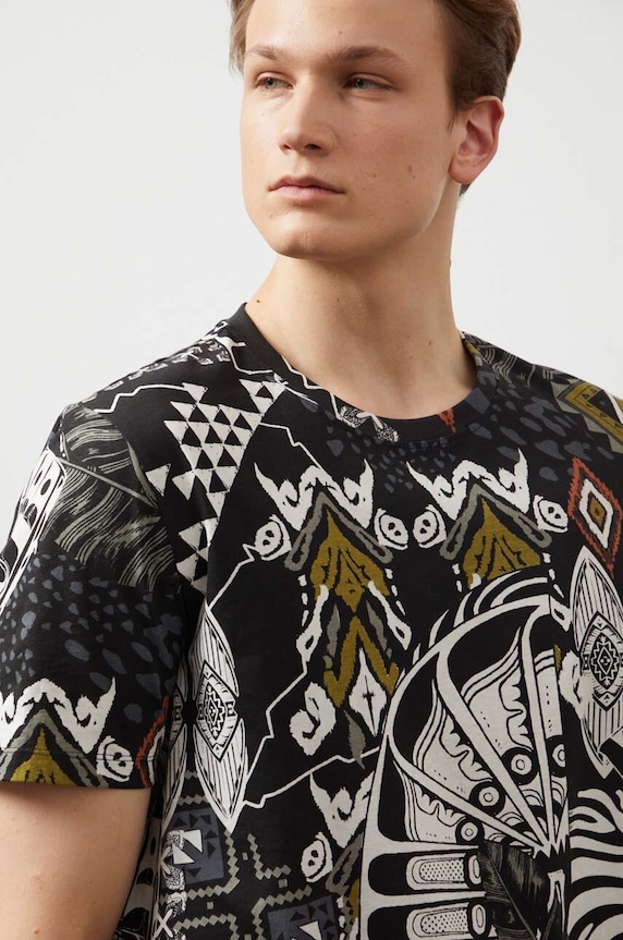 T-shirt bawełniany męski kolor multicolor multicolor RW24-TSM203