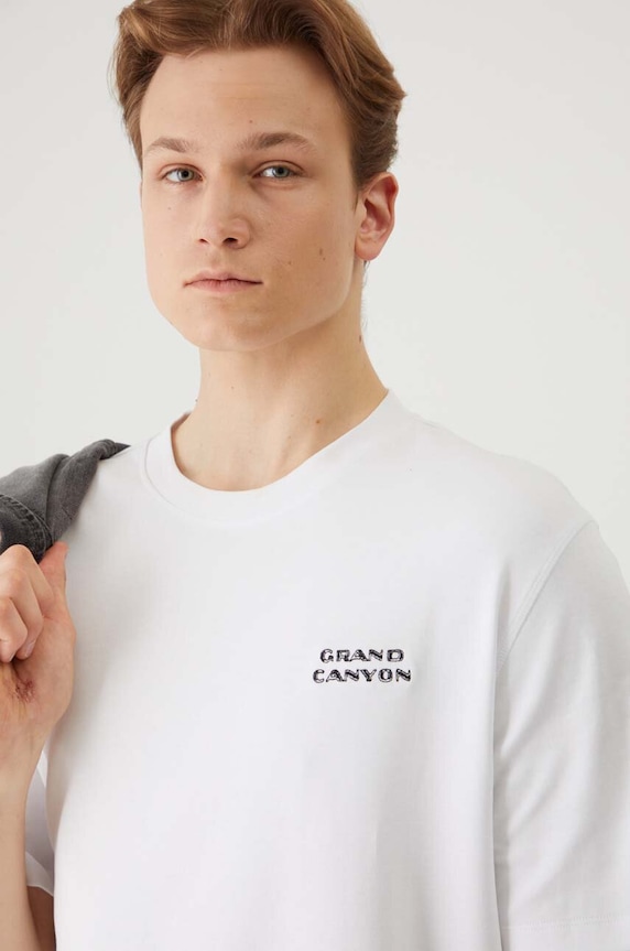 T-shirt bawełniany męski kolor biały biały RW24-TSM205