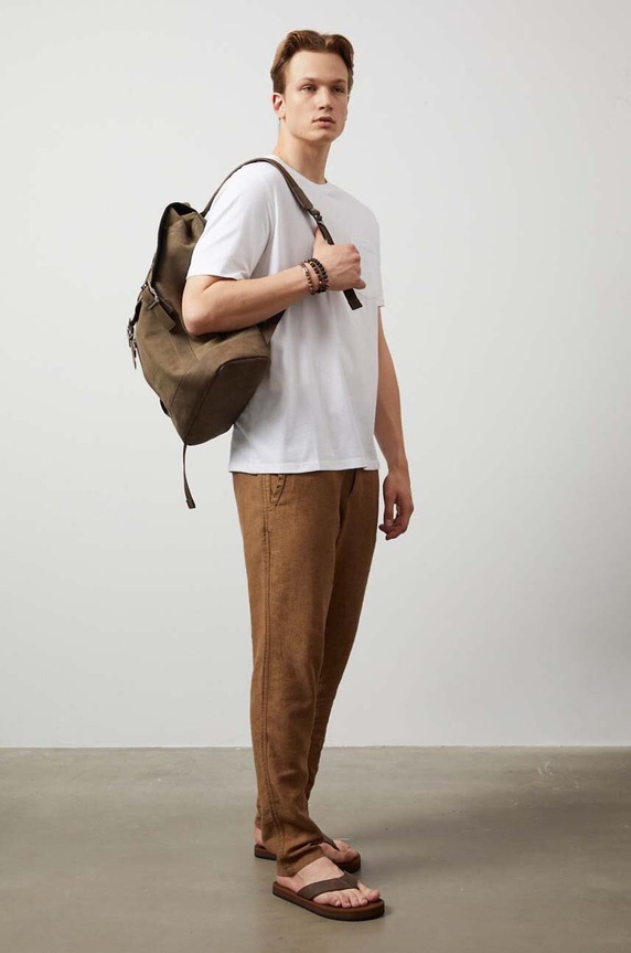 T-shirt bawełniany męski z nadrukiem kolor biały RW24-TSM207 biały RW24