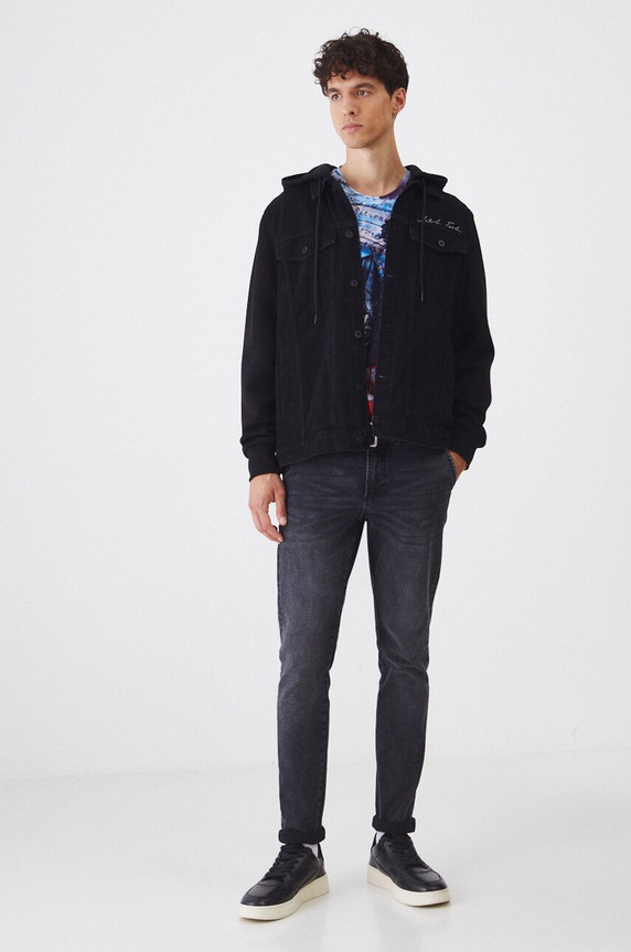 Odzież T-shirt bawełniany męski z domieszką elastanu z kolekcji Science by Peter Smolka kolor multicolor RW24-TSM454 multicolor