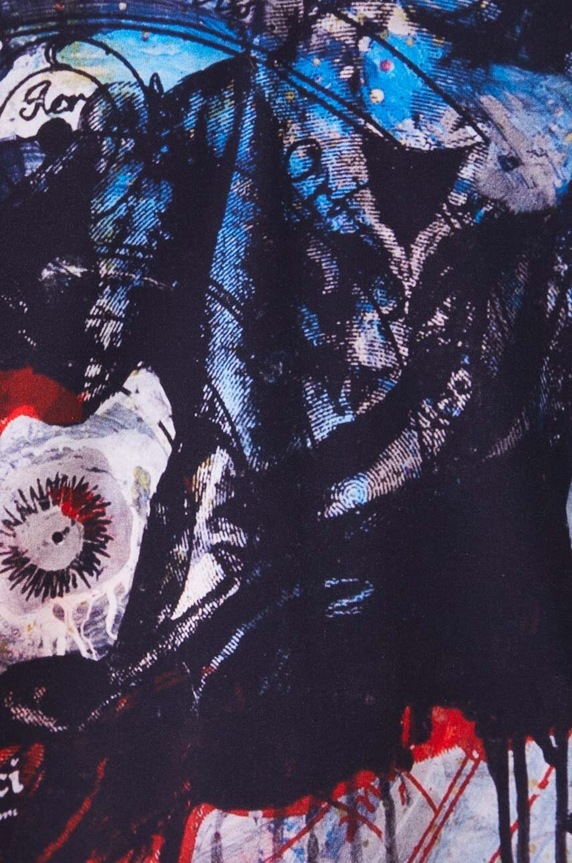 T-shirt bawełniany męski z domieszką elastanu z kolekcji Science by Peter Smolka kolor multicolor RW24-TSM454