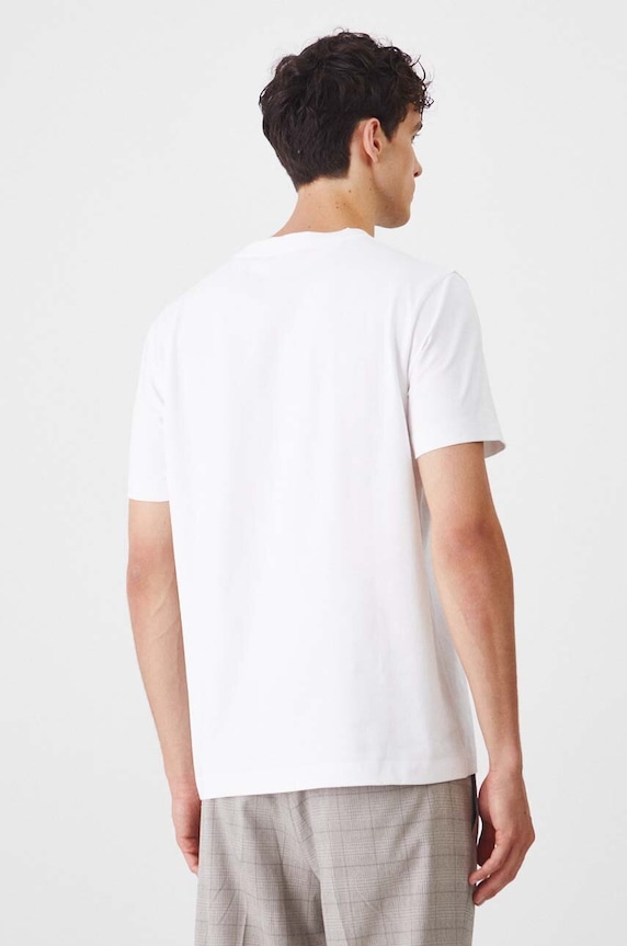 T-shirt bawełniany męski z domieszką elastanu z kolekcji Science kolor biały biały RW24-TSM461