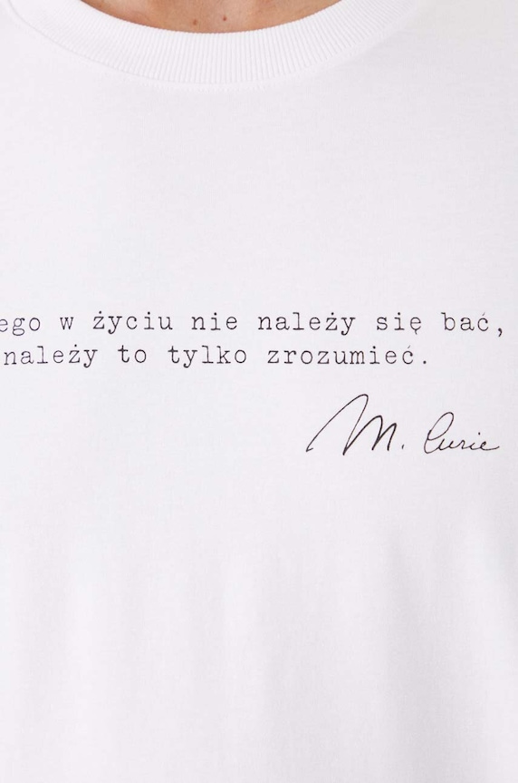 T-shirt bawełniany męski z domieszką elastanu z kolekcji Science kolor biały RW24-TSM461
