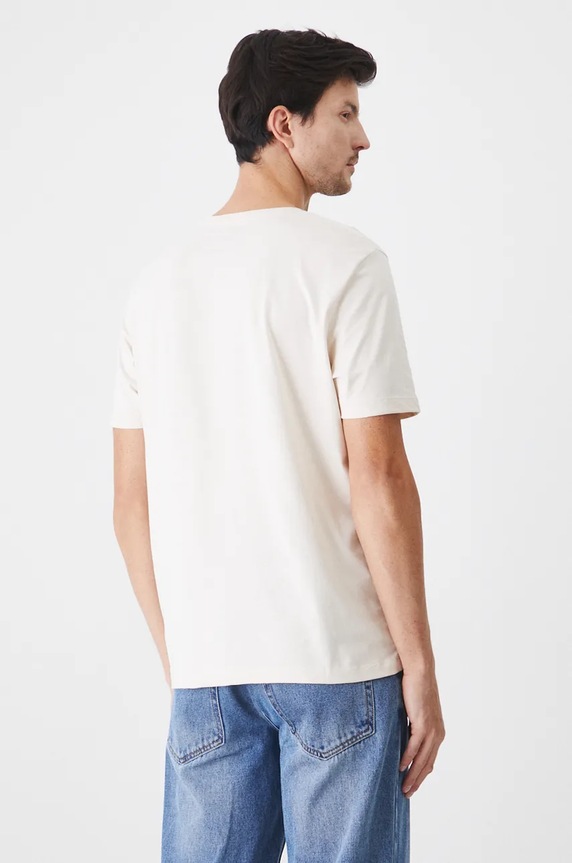 Oblečení Bavlněné tričko s potiskem béžová barva RW24-TSM482 béžová