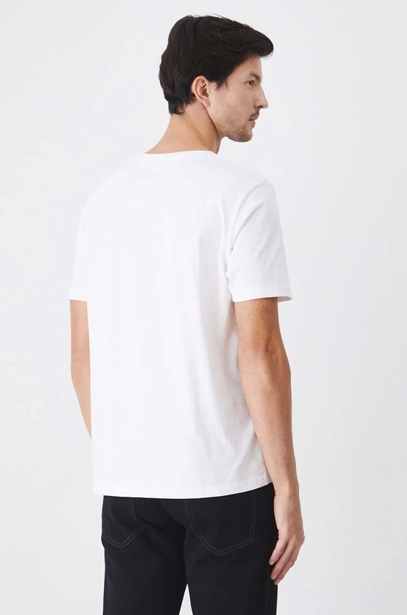 Odzież T-shirt bawełniany męski z nadrukiem kolor biały RW24-TSM485 biały