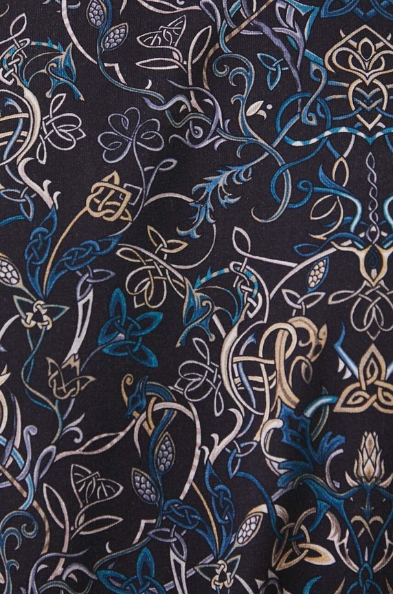 T-shirt bawełniany męski z domieszką elastanu wzorzysty kolor czarny RW24-TSM606 czarny