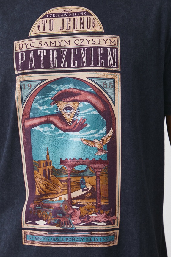 T-shirt bawełniany męski – Medicine z okazji roku Miłosza, kolor szary RW24-TSM650