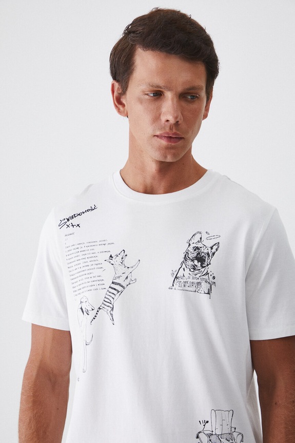 T-shirt bawełniany męski – Medicine z okazji roku Miłosza, kolor biały RW24-TSM652 biały