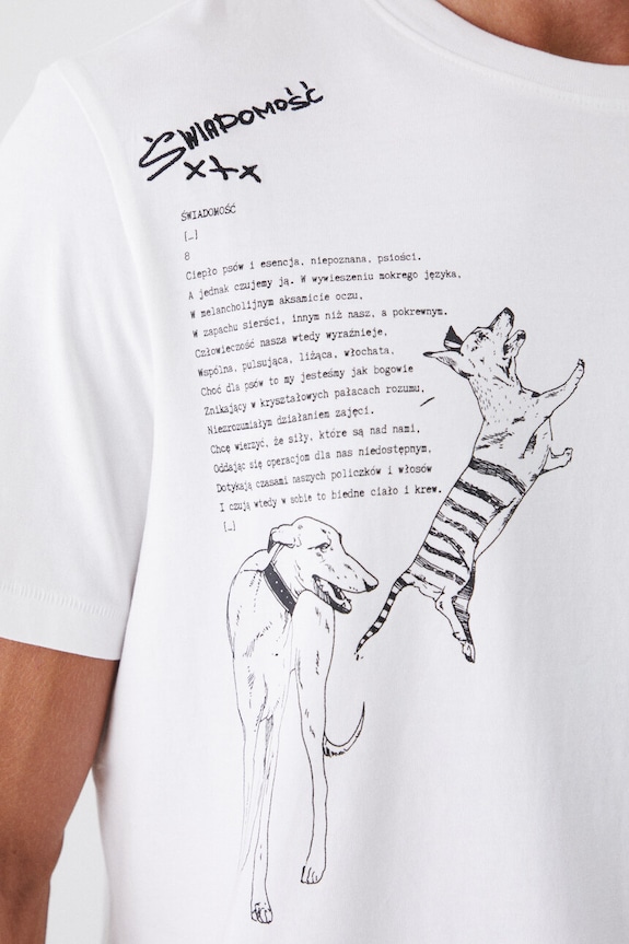 T-shirt bawełniany męski – Medicine z okazji roku Miłosza, kolor biały RW24-TSM652