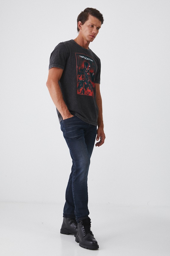 T-shirt bawełniany męski The Terminator kolor czarny RW24-TSM675 czarny RW24