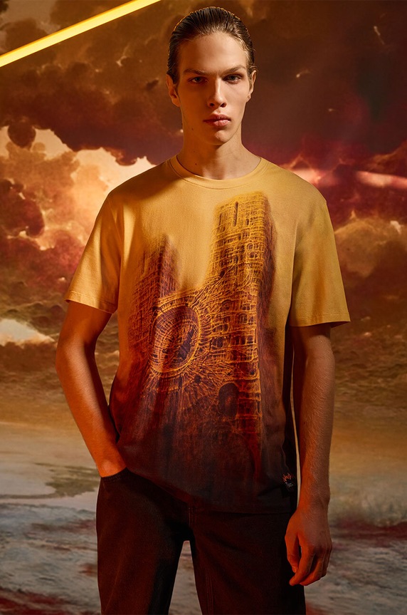 T-shirt męski z kolekcji Zdzisław Beksiński x Medicine kolor multicolor RW24-TSM850 multicolor RW24