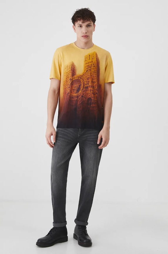 T-shirt męski z kolekcji Zdzisław Beksiński x Medicine kolor multicolor wzorzyste multicolor RW24-TSM850