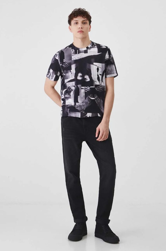 T-shirt męski z kolekcji Zdzisław Beksiński x Medicine kolor czarny RW24-TSM851 czarny RW24