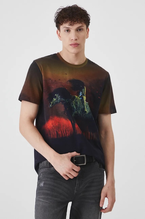 Medicine tricou cu modele multicolor RW24-TSM853
