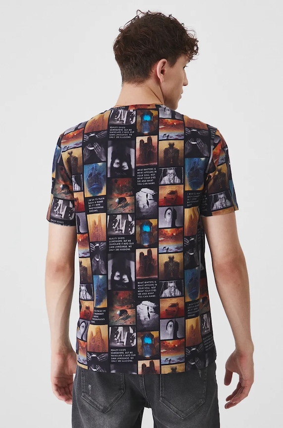 Odzież T-shirt męski z kolekcji Zdzisław Beksiński x Medicine kolor multicolor RW24-TSM854 multicolor