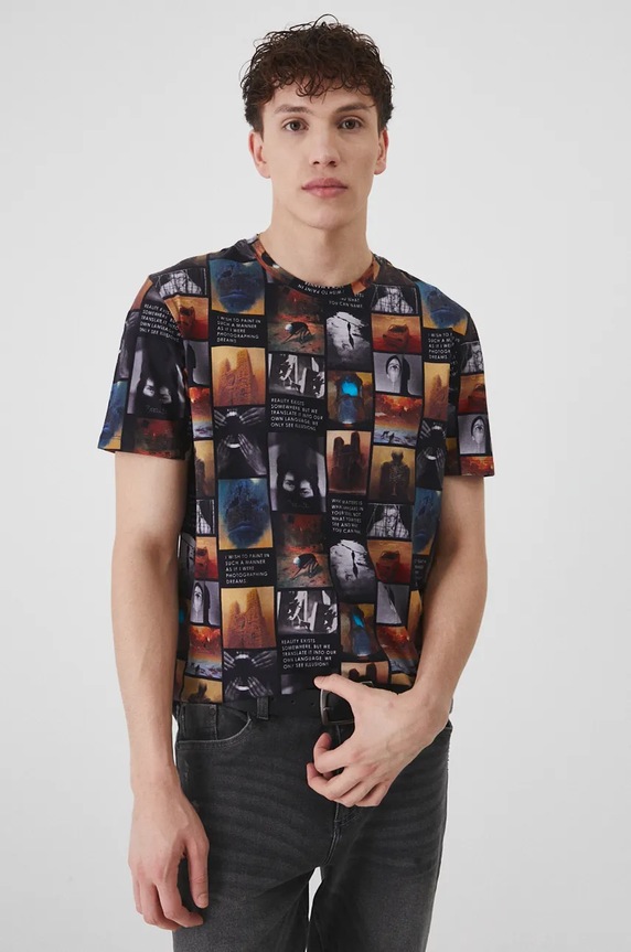 T-shirt męski z kolekcji Zdzisław Beksiński x Medicine kolor multicolor multicolor RW24-TSM854