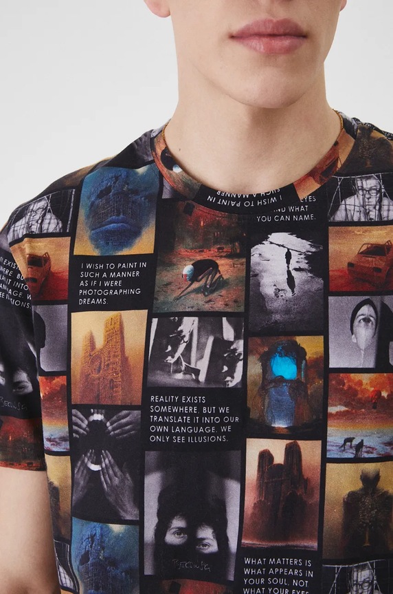 T-shirt męski z kolekcji Zdzisław Beksiński x Medicine kolor multicolor RW24-TSM854