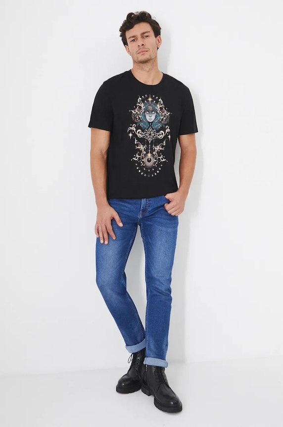 Odzież Medicine t-shirt bawełniany RW24-TSM951 czarny