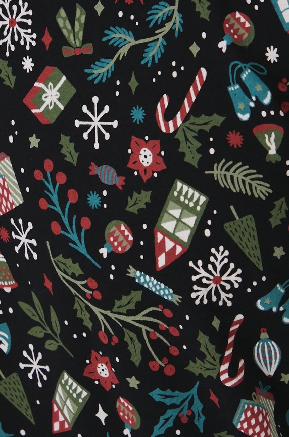 T-shirt bawełniany męski z domieszką elastanu świąteczny kolor czarny RW24-TSMA24 czarny