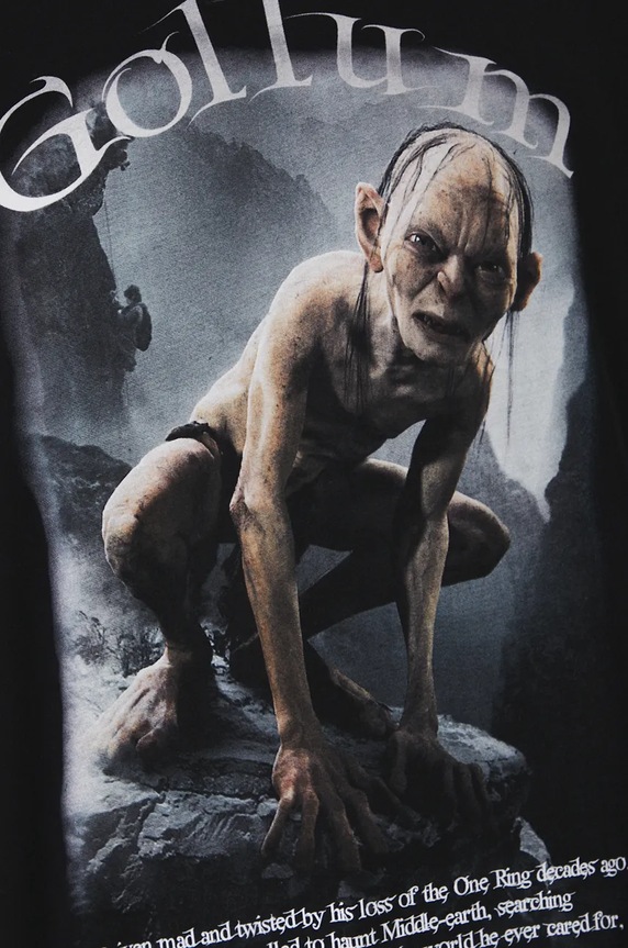 T-shirt bawełniany męski z kolekcji The Lord of the Rings kolor czarny RW24-TSMA83