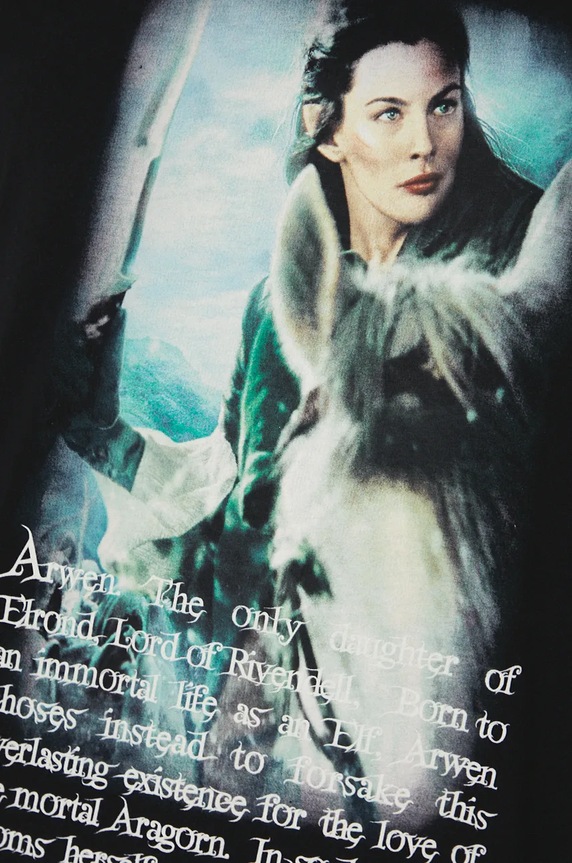 T-shirt bawełniany męski z kolekcji The Lord of the Rings kolor czarny RW24-TSMA87