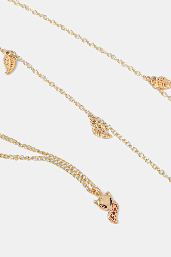 Naszyjniki damskie z ozdobnymi zawieszkami (2-pack) RW25-ASD503 złoty RW25