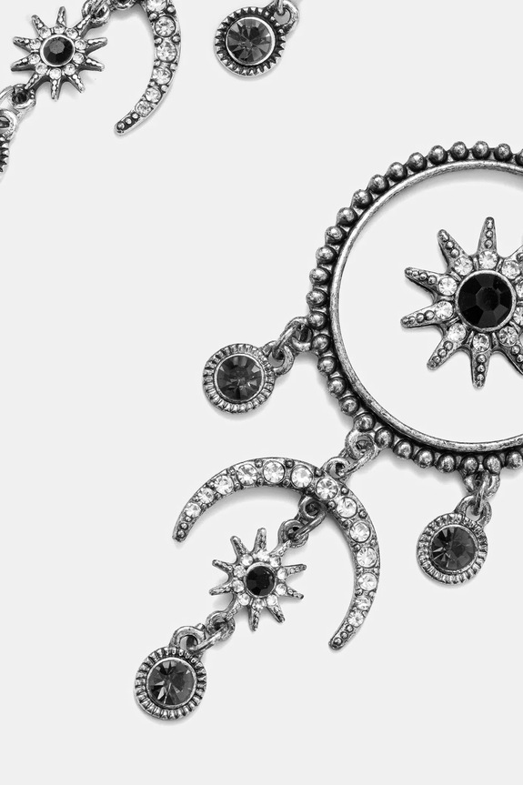 Kolczyki damskie z ozdobnymi zawieszkami RW25-AUD301 srebrny RW25