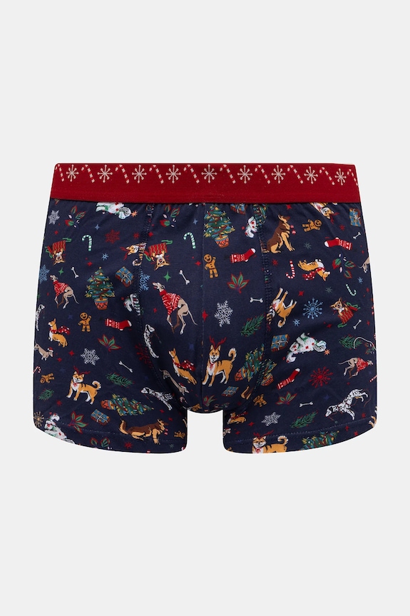 Bokserki bawełniane męskie z elastanem świąteczne (3-pack) multicolor RW25-BBMA05