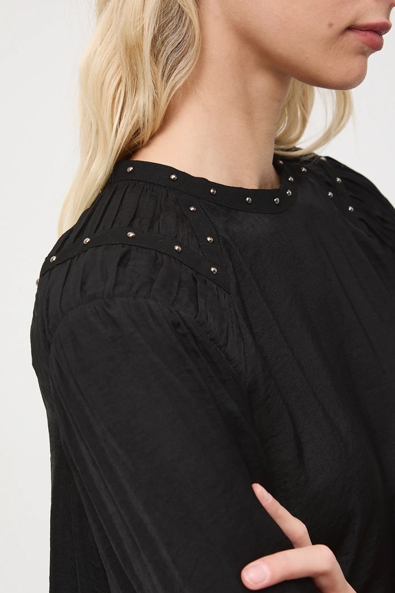 Bluzka damska gładka RW25-BDD700 czarny