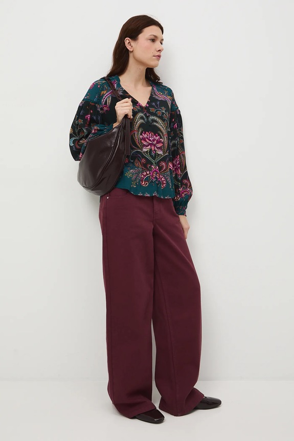 Bluzka damska z wiskozy wzorzysta RW25-BDDC00 multicolor RW25
