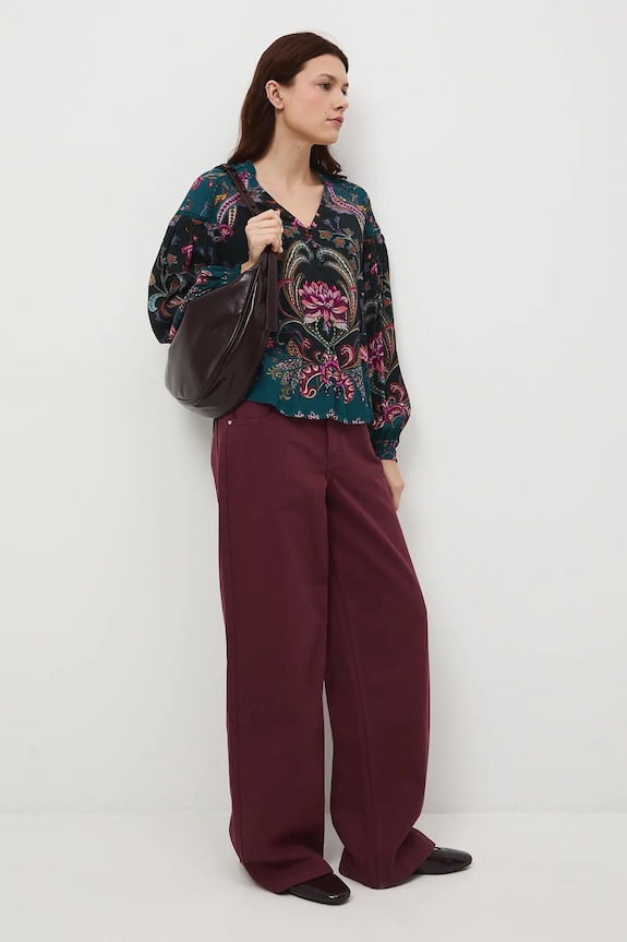 Bluzka damska z wiskozy wzorzysta RW25-BDDC00 multicolor RW25