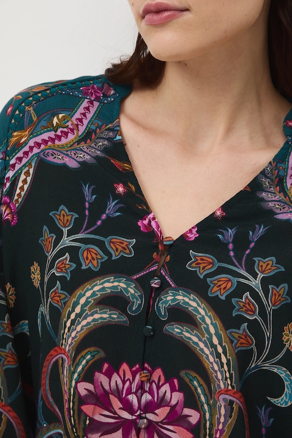 Bluzka damska z wiskozy wzorzysta RW25-BDDC00 multicolor