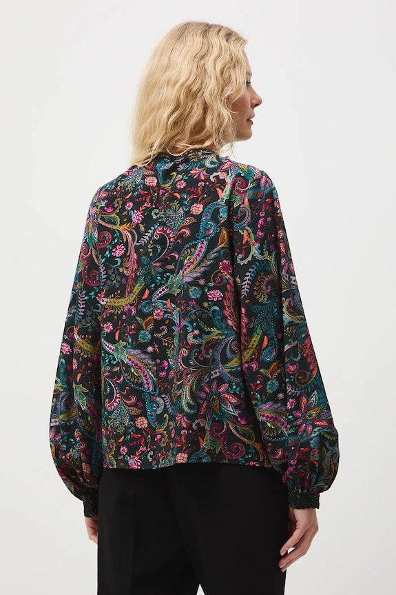 Odzież Bluzka damska wzorzysta z wiskozą RW25-BDDC03 multicolor
