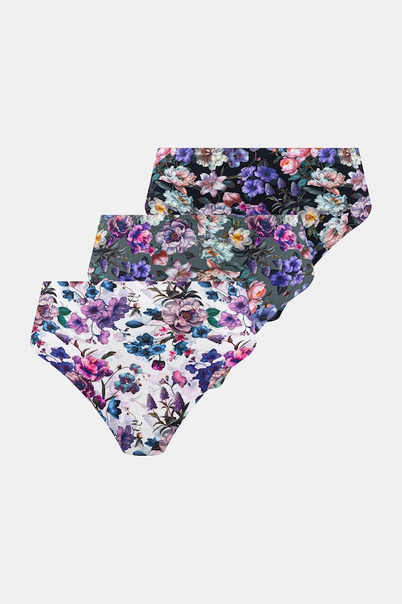 Kalhotky dámské s květinovým vzorem (3-pack) RW25-BID710 vícebarevná RW25