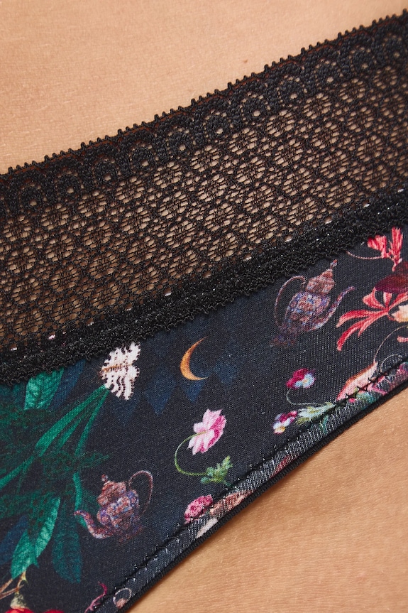 Figi bawełniane damskie briefs z elastanem wzorzyste (2-pack) RW25-BID901
