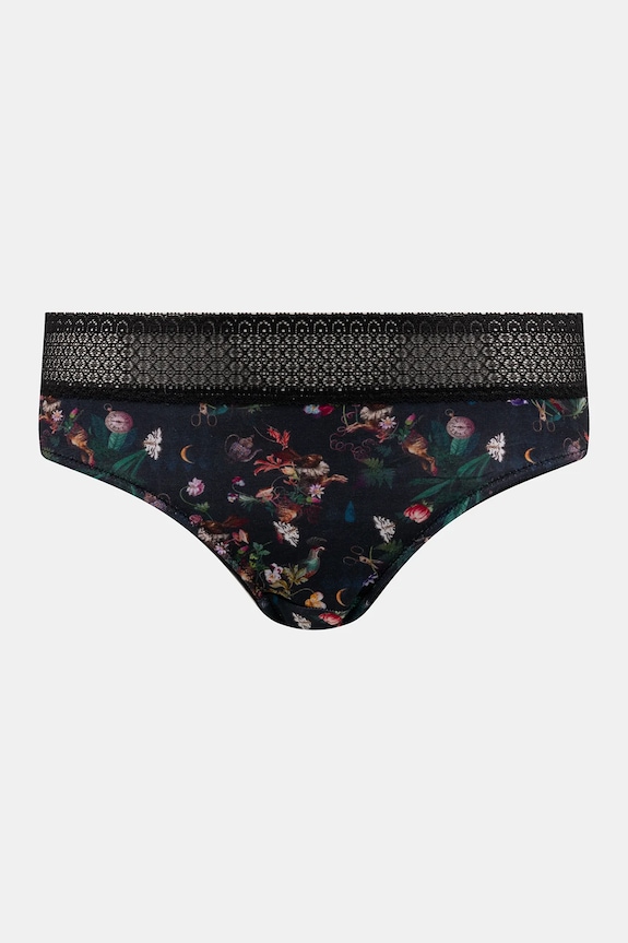 Odzież Figi bawełniane damskie briefs z elastanem wzorzyste (2-pack) RW25-BID901 multicolor