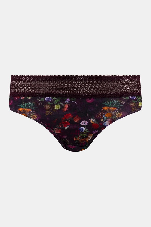 Figi bawełniane damskie briefs z elastanem wzorzyste (2-pack) multicolor RW25-BID901