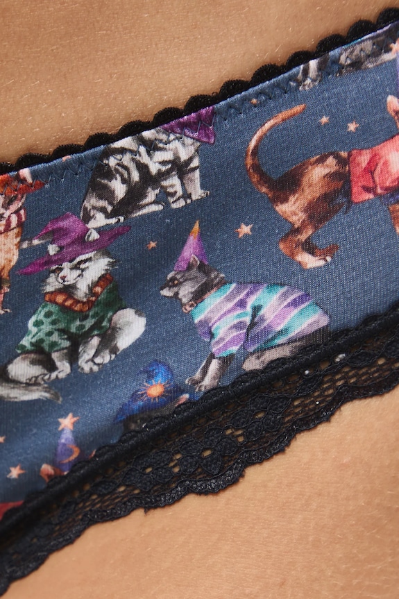 Bavlněné kalhotky dámské briefs, s elastanem a vzorem (2-pack) RW25-BID906