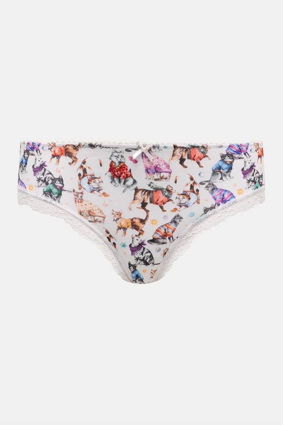 Oblečení Bavlněné kalhotky dámské briefs, s elastanem a vzorem (2-pack) RW25-BID906 vícebarevná
